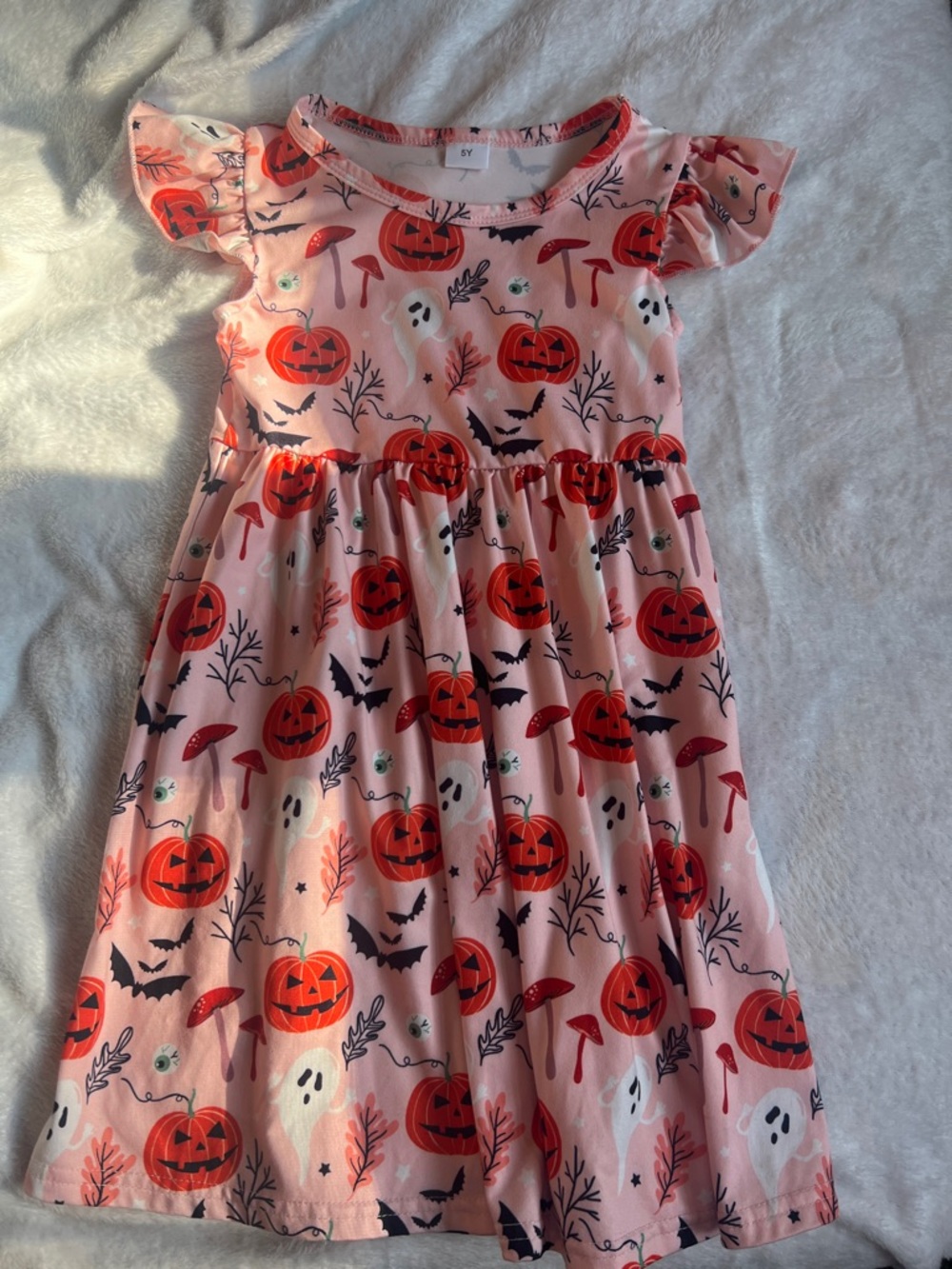 Halloween Pumpkin & Ghost Girls Dress